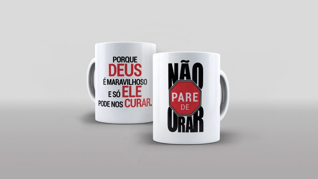 ESTAMPA PARA CANECA - NÃO PARE DE ORAR-642
