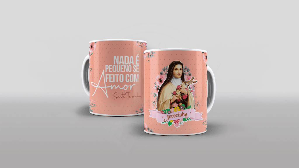ESTAMPA PARA CANECA - NADA É PEQUENO SE FEITO COM AMOR-674