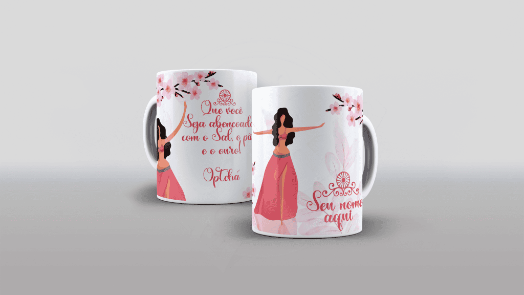 ESTAMPA PARA CANECA COM NOME- QUE VOCÊ SEJA ABENÇOADA..-687
