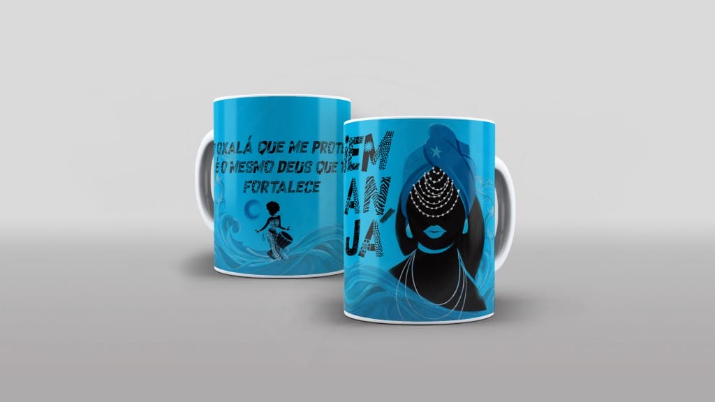 ESTAMPA PARA CANECA - OXALÁ QUE ME PROTEJE É O MESMO DEUS QUE ME FORTALECE-693
