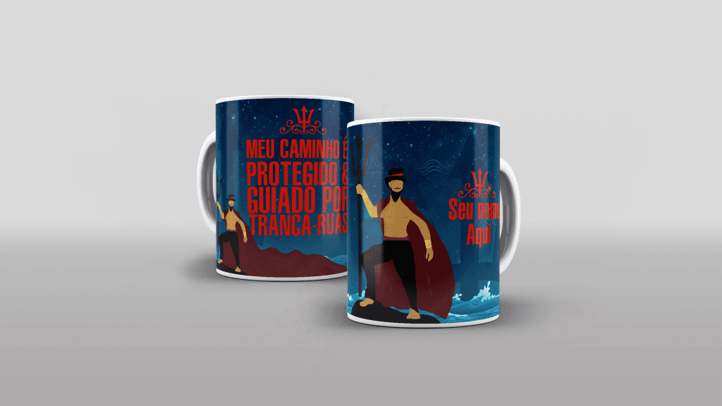 ESTAMPA PARA CANECA COM NOME - MEU CAMINHO É PROTEGIDO..-699