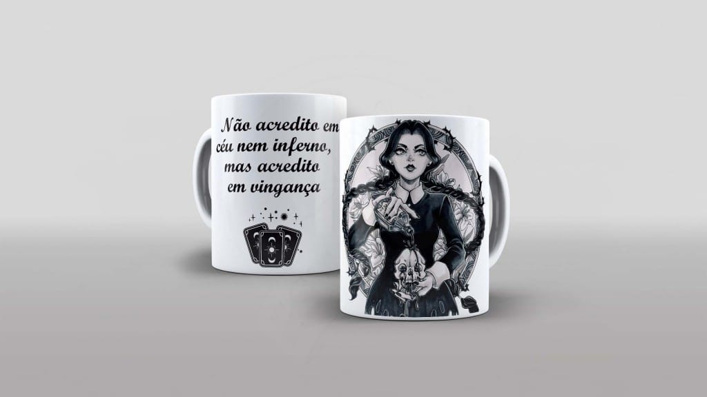 ARTE PARA CANECA - WANDINHA - NÃO ACREDITO EM CÉU NEM INFERNO-756