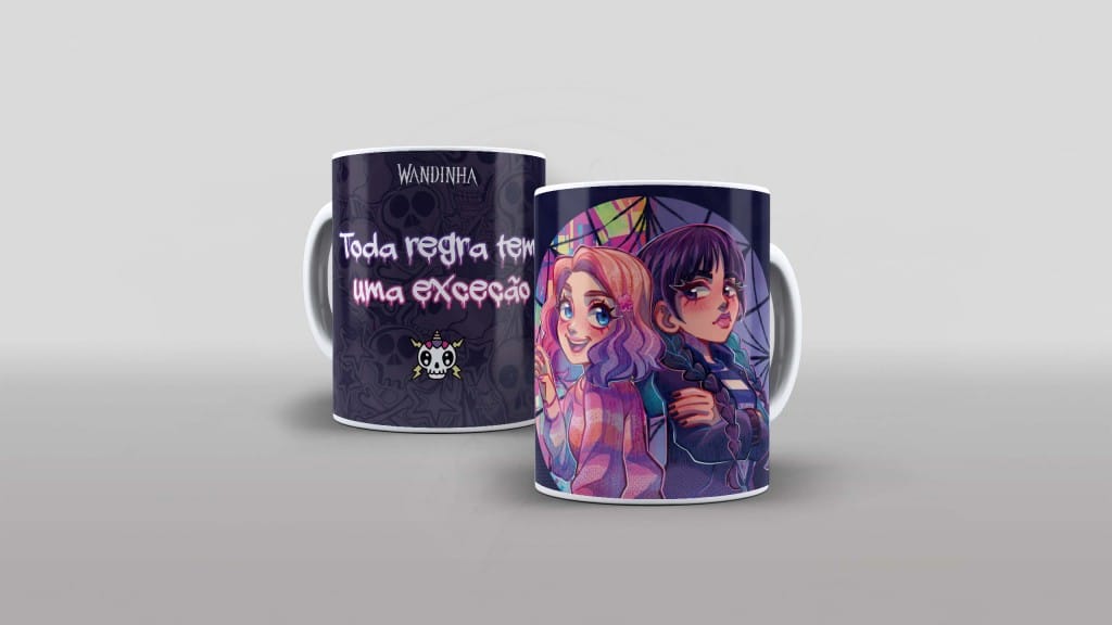 ARTE PARA CANECA - WANDINHA - TODA REGRA TEM UMA EXCEÇÃO-773