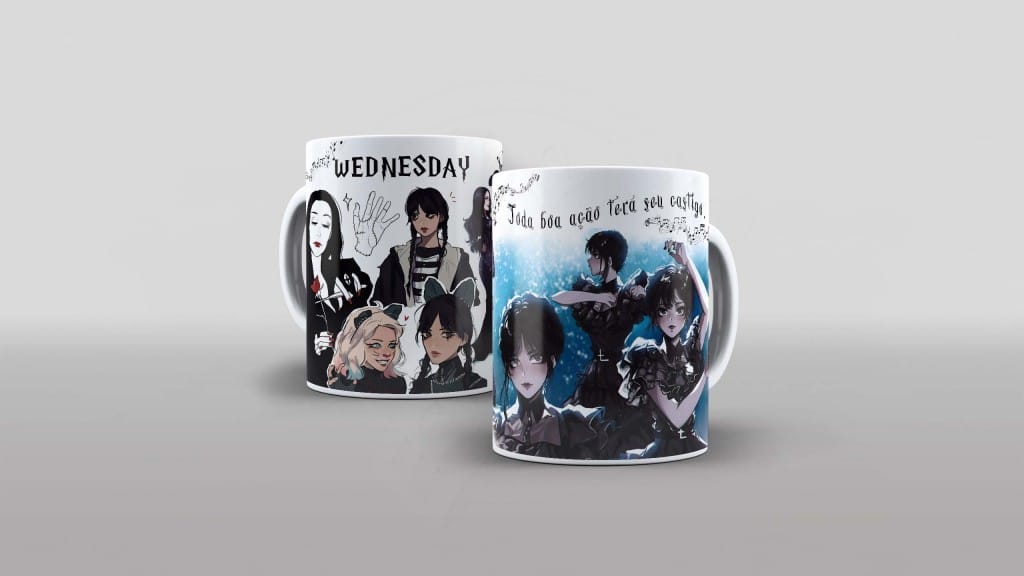 ARTE PARA CANECA - WANDINHA - TODA BOA AÇÃO TERÁ SEU CASTIGO-816