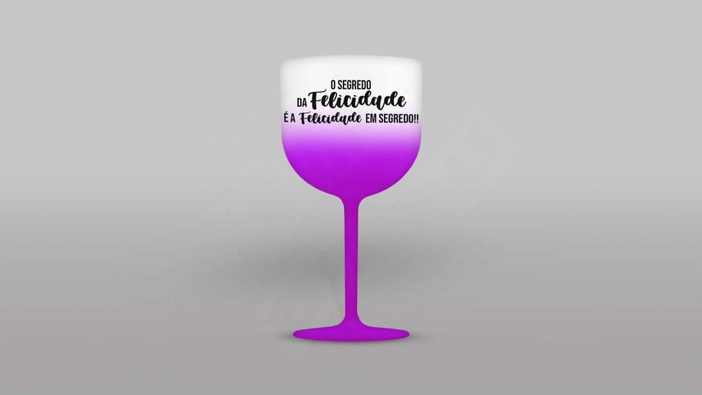 ARTE PARA TAÇA DE GIN - O SEGREDO DA FELICIDADE É A FELICIDADE EM SEGREDO-824