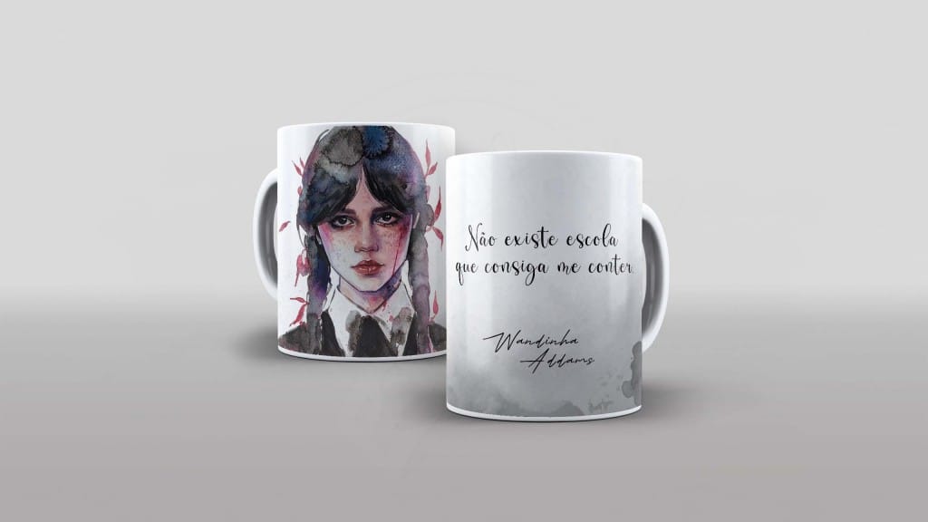 ARTE PARA CANECA- WANDINHA - NÃO EXISTE ESCOLAR QUE CONSIGA ME CONTER-828