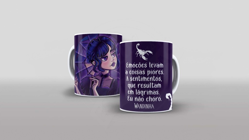 ARTE PARA CANECA  - WANDINHA  - EMOÇÕES LEVAM A COISAS PIORES.-831