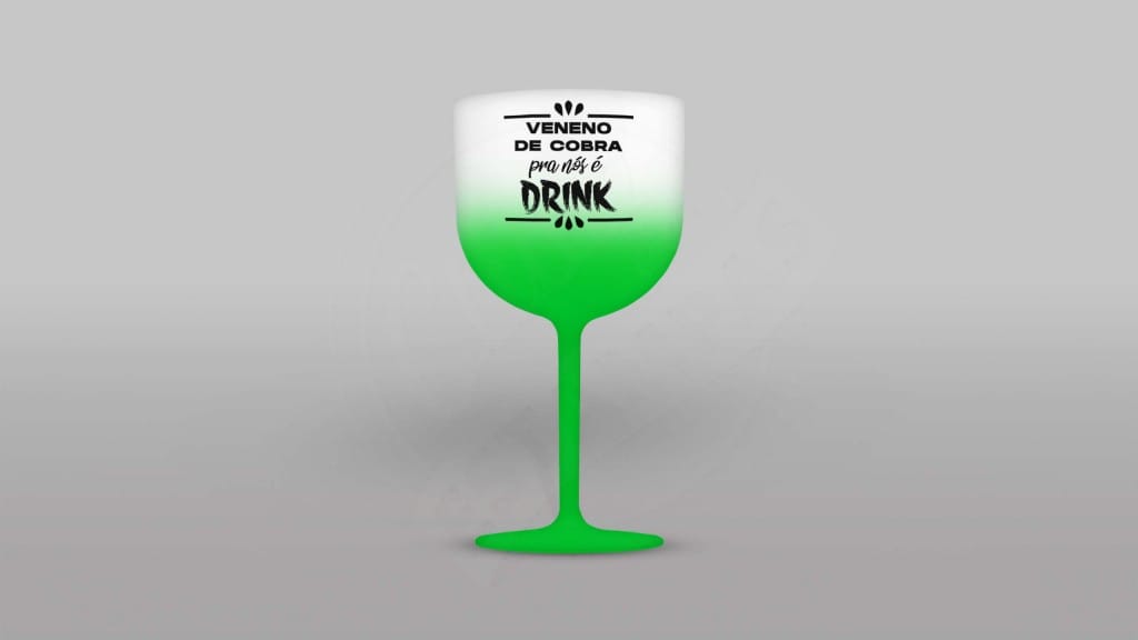 ARTE PARA TAÇA DE GIN - VENENO DE COBRA PRA NÓS É DRINK-852