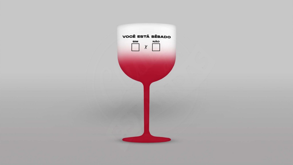 ARTE PARA TAÇA DE GIN -  VOCÊ ESTÁ BÊBADO-855