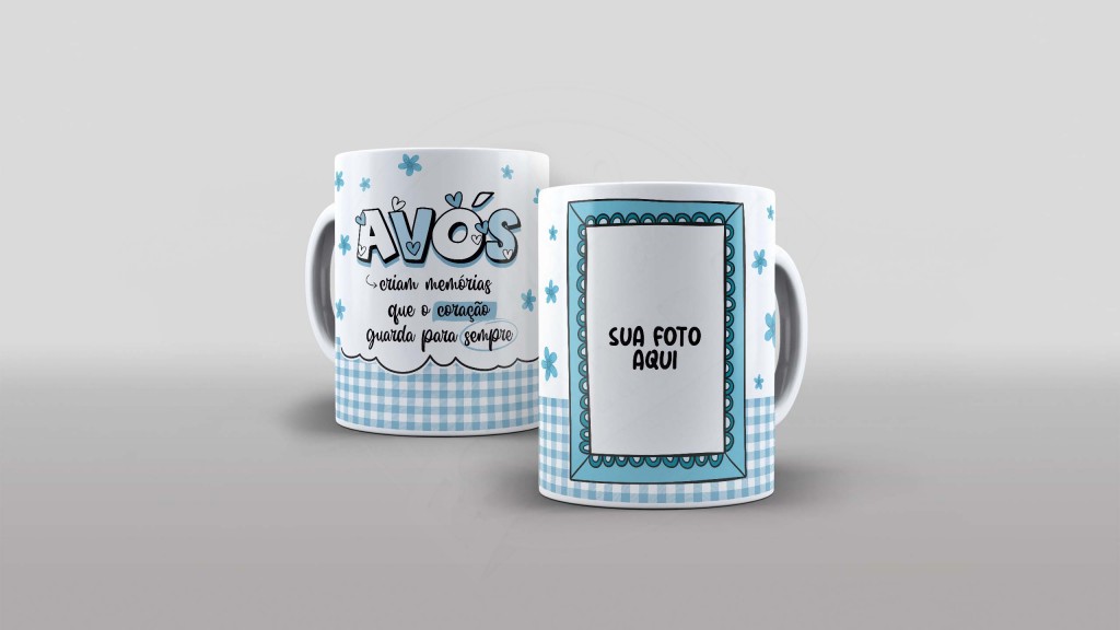 ARTE PARA CANECA COM FOTO - FAMÍLIA - AVÓS CRIAM MEMÓRIAS QUE O CORAÇÃO GUARDA PRA SEMPRE-1191