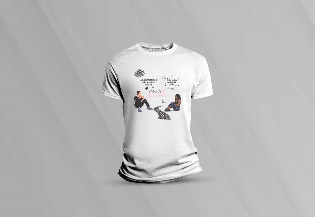 ARTE PARA CAMISETA - SÉRIE - GINNY E GEORGIA - SENTIMENTOS SÃO TÃO DIFÍCEIS NÃO É-1269