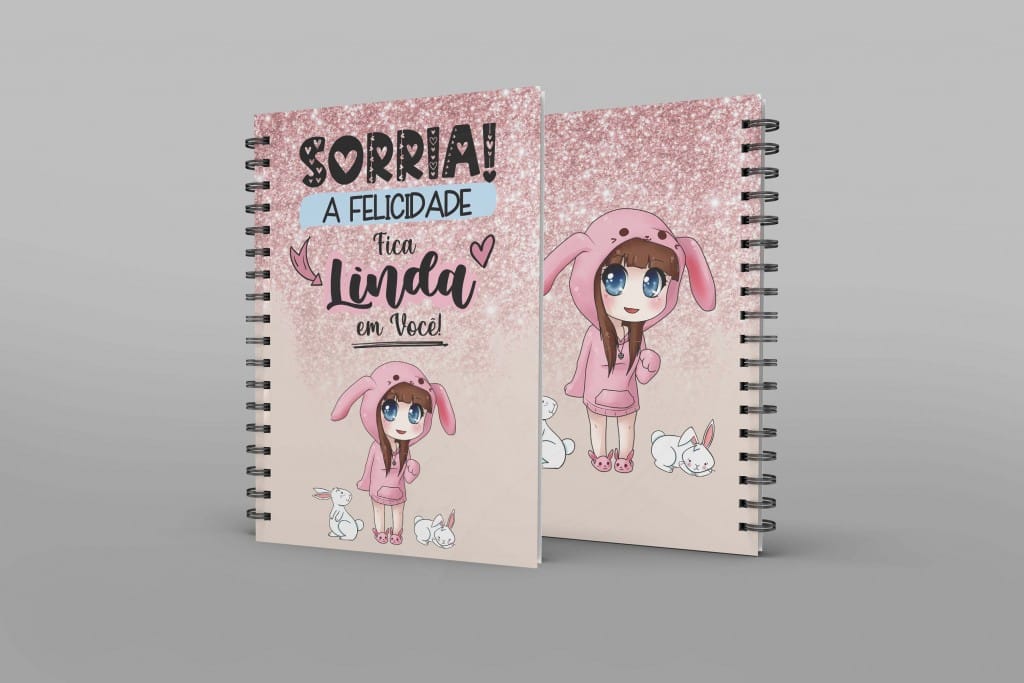 ARTE PARA AGENDA - SORRIA  A FELICIDADE FICA LINDA EM VOCÊ-1332