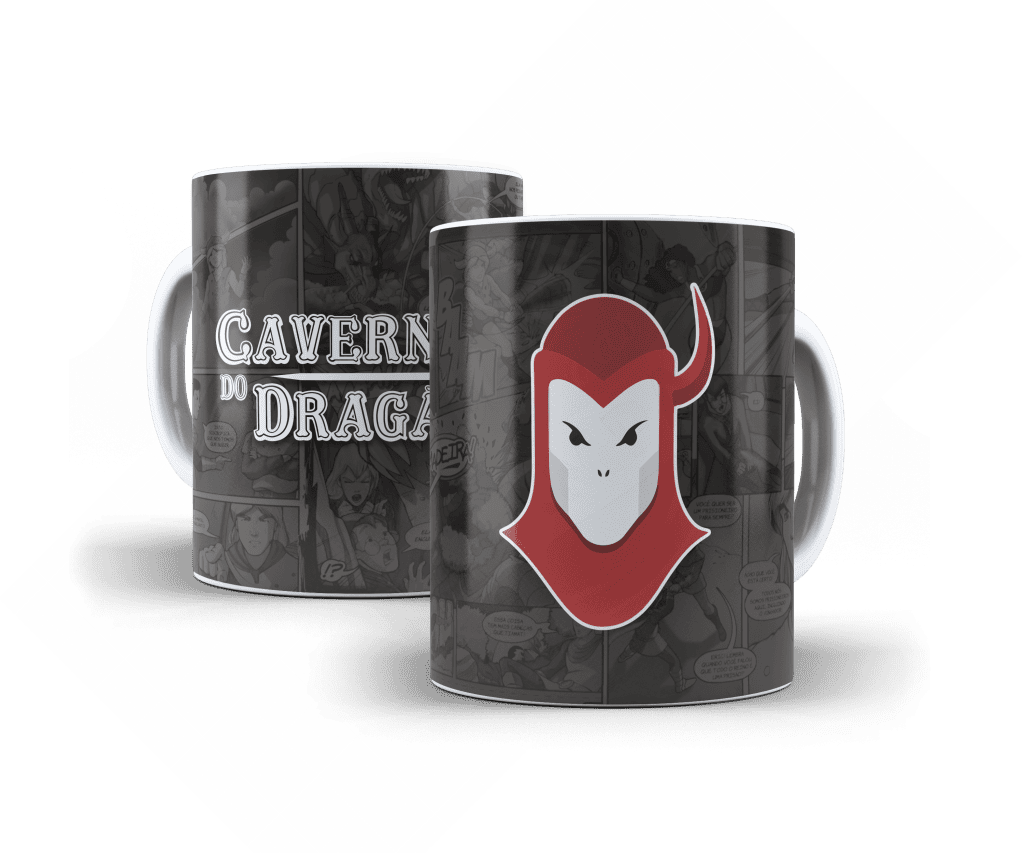 ARTE PARA CANECA VINGADOR - CAVERNA DO DRAGÃO-1363