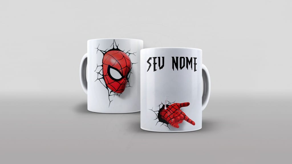 ARTE PARA CANECAS HOMEM ARANHA COM NOME-1385