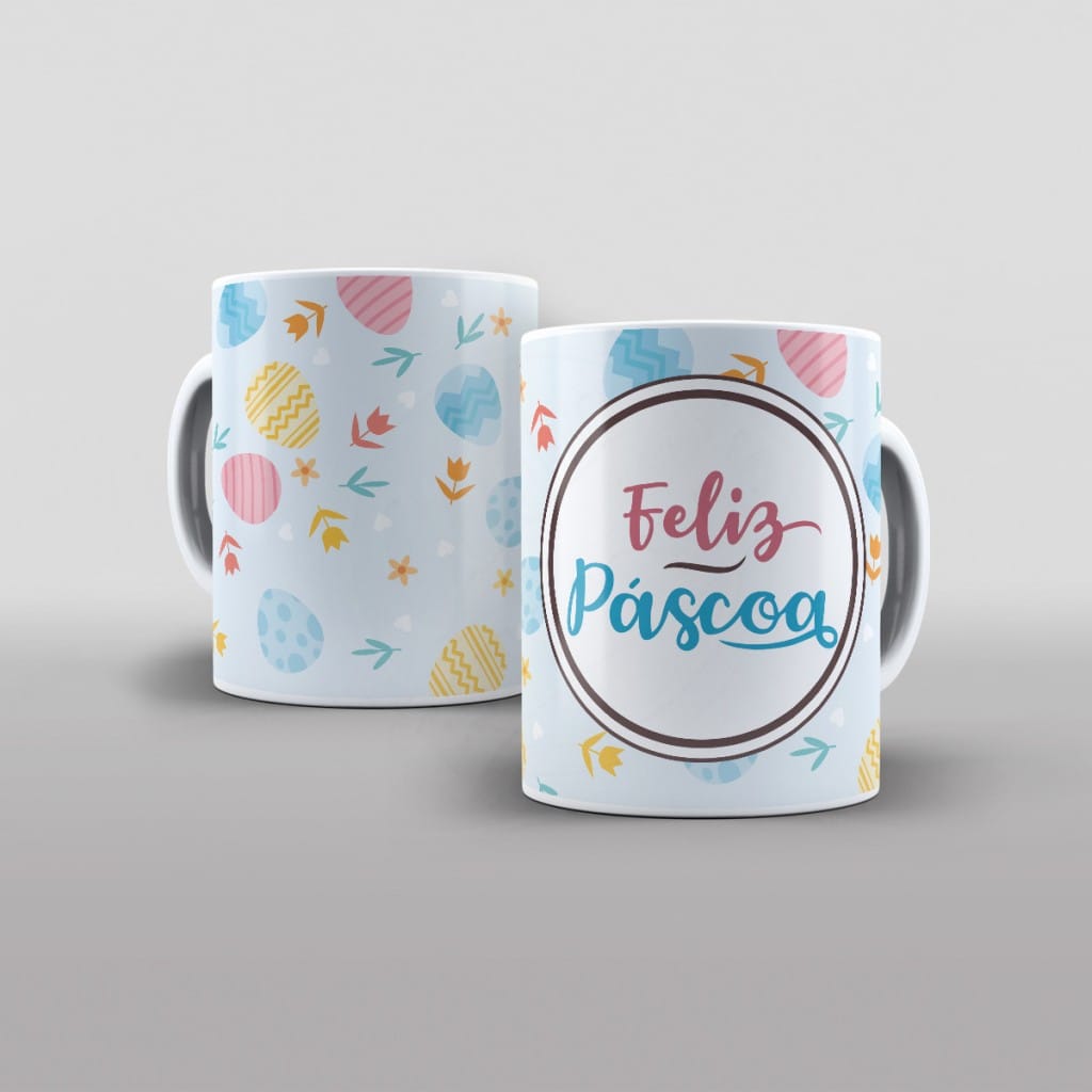 ARTE PARA CANECAS FELIZ PÁSCOA 01 - 23-1719