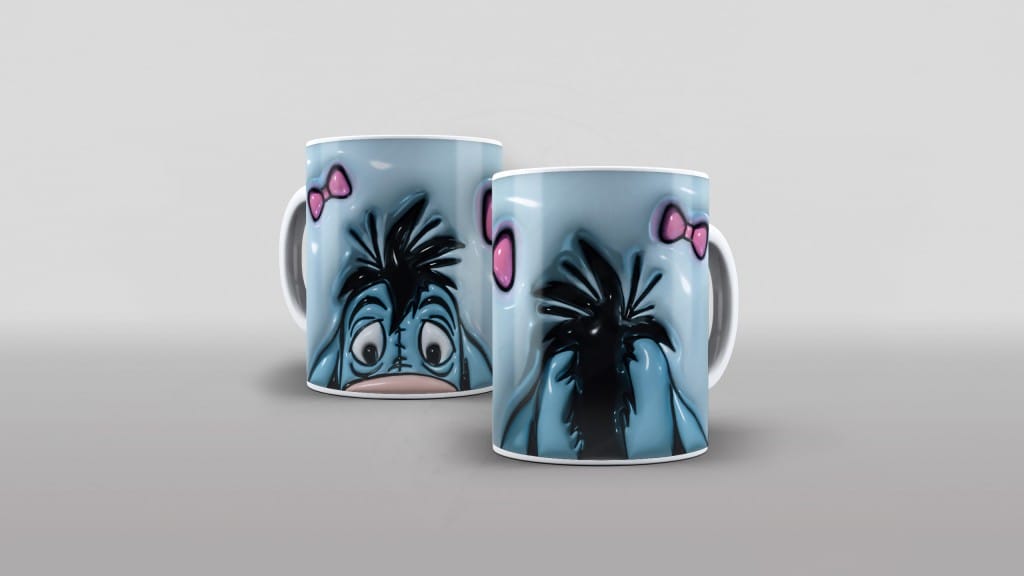 ARTE PARA CANECAS EEYORE INFLADO 3D-2220