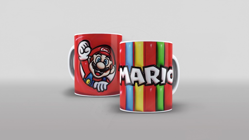 ARTE PARA CANECAS - MARIO BROS 3D-2237