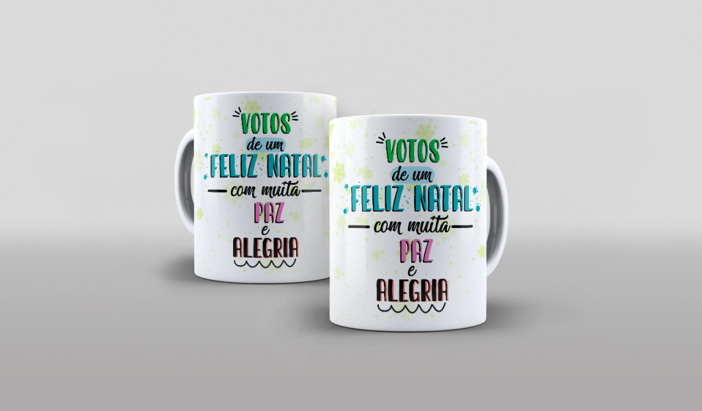 ARTE PARA CANECAS - VOTOS DE UM FELIZ NATAL-2305