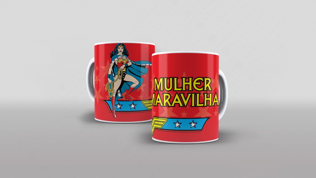 ARTE PARA CANECA MULHER MARAVILHA-2593