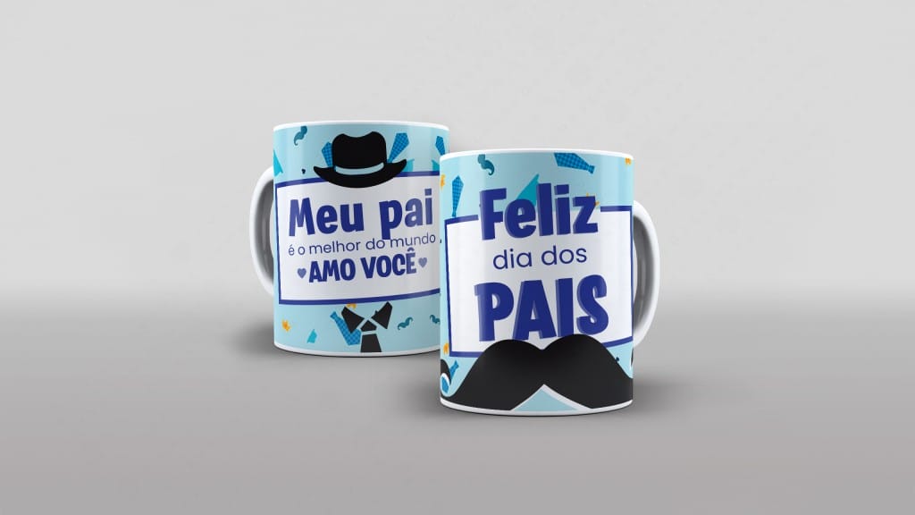 ARTE PARA CANECA MEU PAI É O MELHOR DO MUNDO - AMO VOCÊ-2608