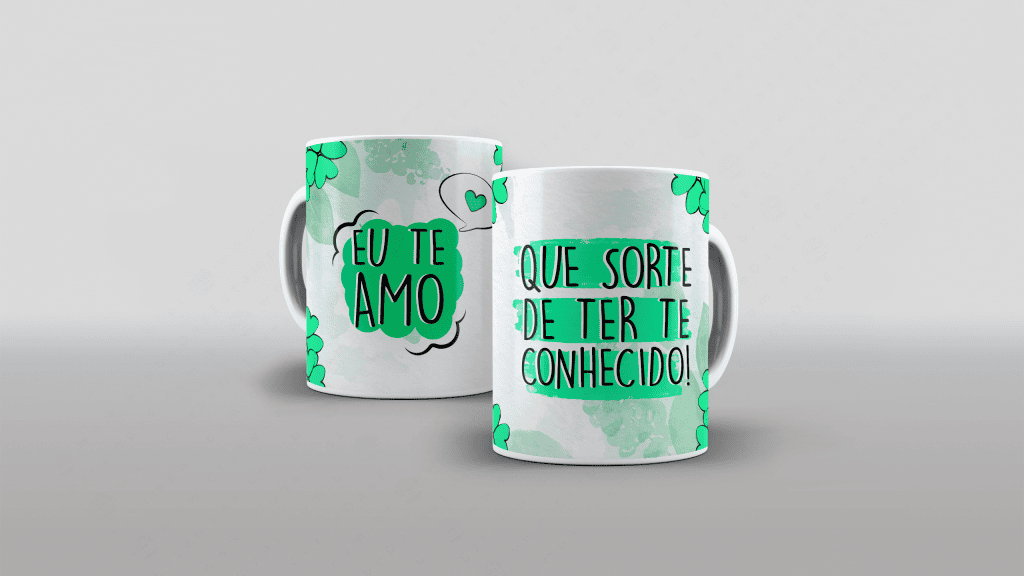 ARTE PARA CANECA - QUE SORTE DE TER TE CONHECIDO-2688