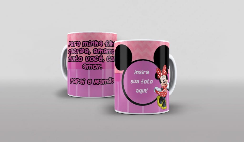 ARTE PARA CANECA - MINNIE MOLDURA-2763