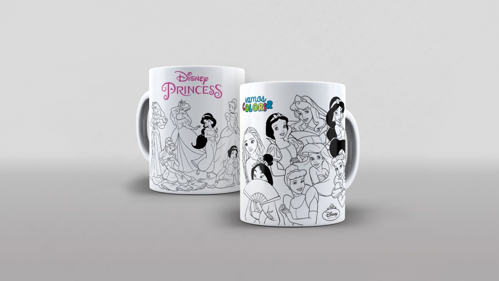 ARTE PARA CANECA - VAMOS COLORIR - PRINCESAS DISNEY-2772