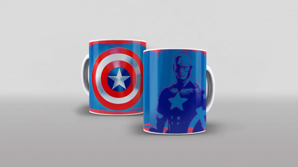 ARTE PARA CANECA - CAPITÃO AMÉRICA-2817