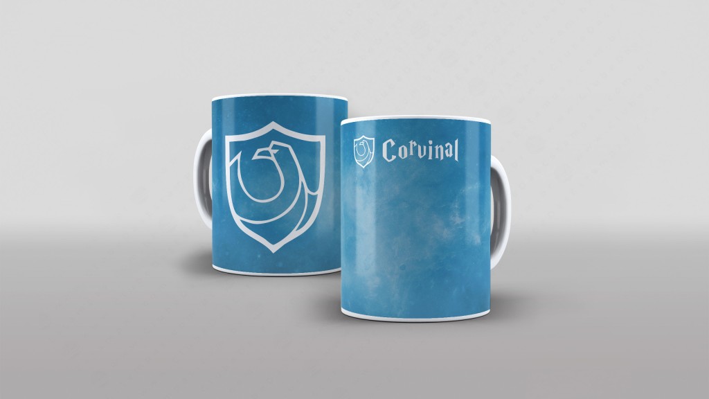 ARTE PARA CANECA BANDEIRA CASA CORVINAL HARRY POTTER-2900