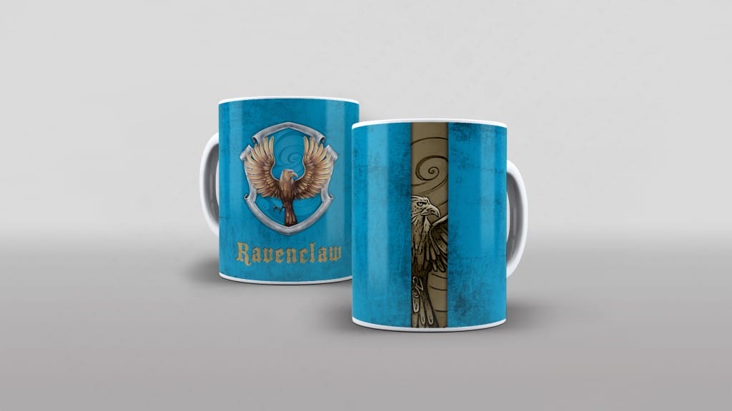 ARTE PARA CANECA BANDEIRA CASA CORVINAL HARRY POTTER-2901