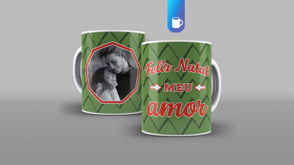 ARTE PARA CANECA  - FELIZ NATAL MEU AMOR-3380