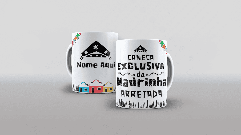 ARTE PARA CANECA MADRINHA - COLEÇÃO FAMÍLIA ARRETADA-3471