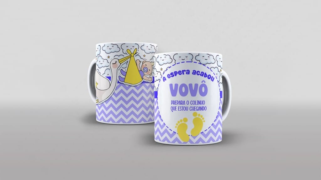ARTE CANECA - A ESPERA ACABOU, VOVÔ!-3571