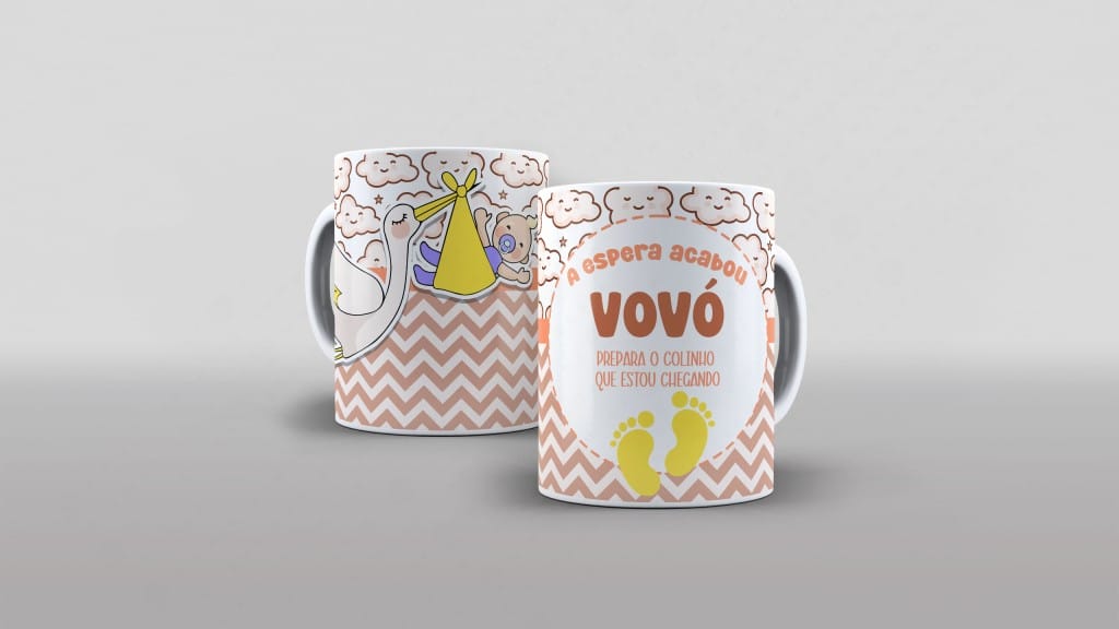ARTE CANECA - A ESPERA ACABOU, VOVÓ-3572