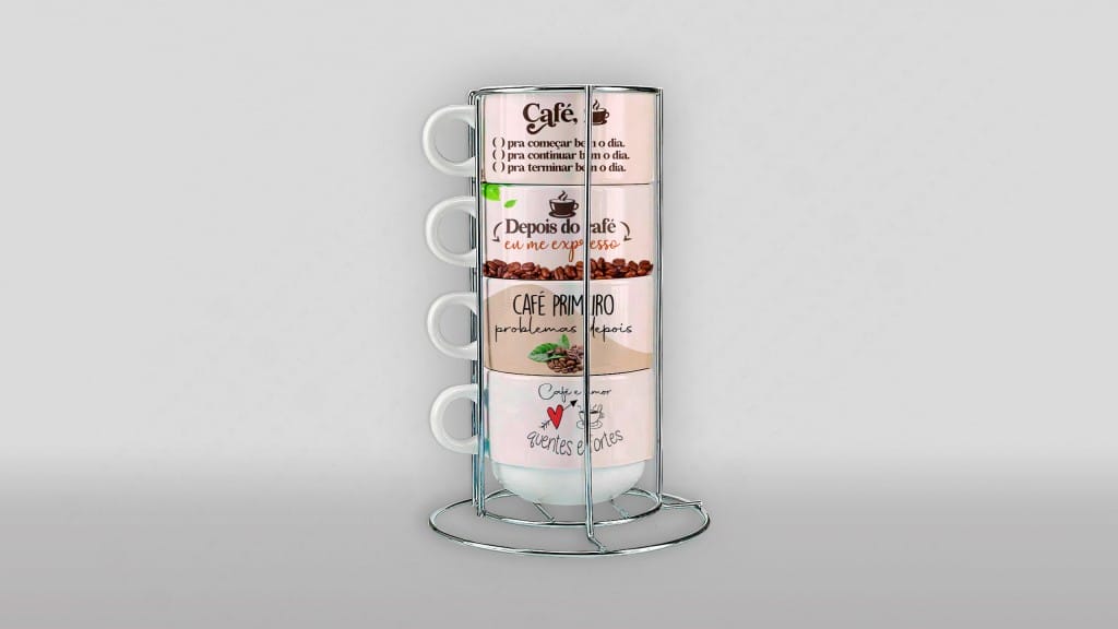 ARTE PARA TORRE DE CANECAS - CAFÉ É SEMPRE UMA BOA IDEIA-3594