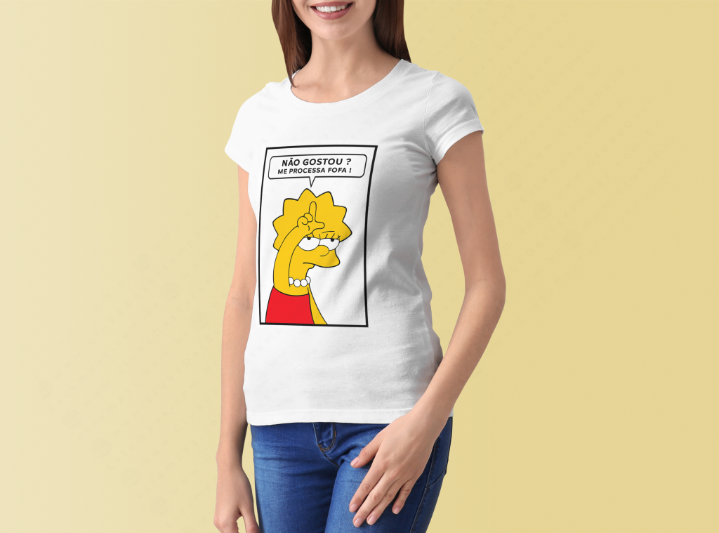 ARTE PARA CAMISETA - NÃO GOSTOU ME PROCESSA FOFA - LISA-3792