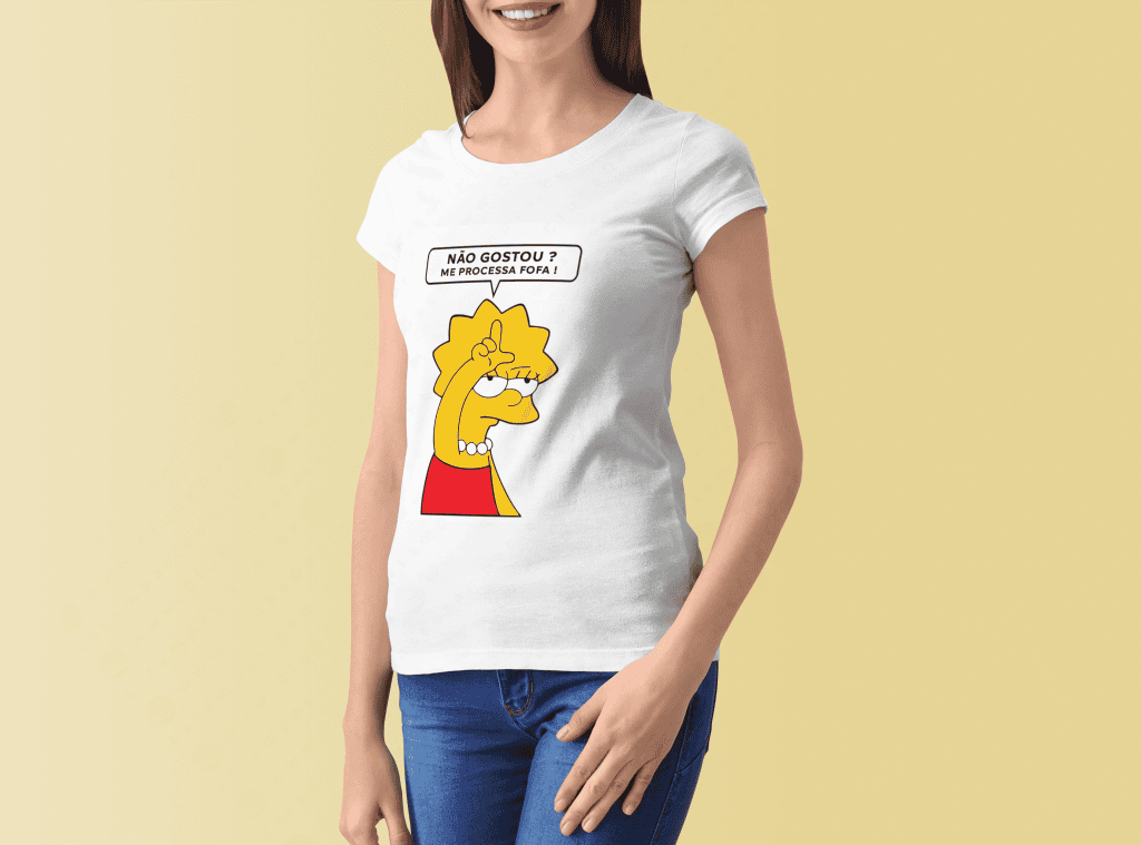 ARTE PARA CAMISETA - NÃO GOSTOU ME PROCESSA FOFA - LISA-3793