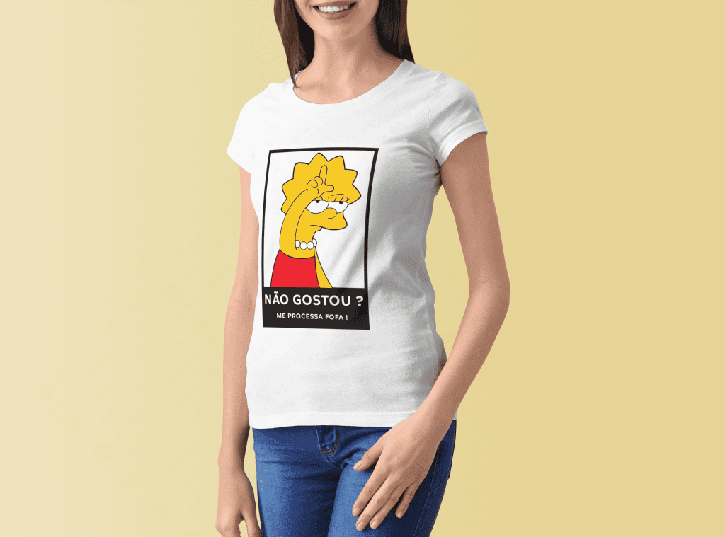 ARTE PARA CAMISETA - NÃO GOSTOU ME PROCESSA FOFA - LISA-3794