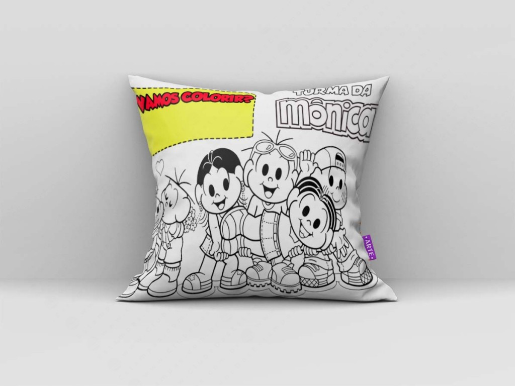 ARTE PARA ALMOFADA VAMOS COLORIR - TURMA DA MÔNICA-3926
