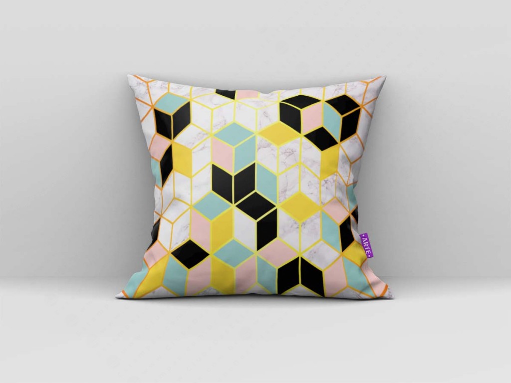 ARTE PARA ALMOFADA DECORATIVAS - CUBOS-4005