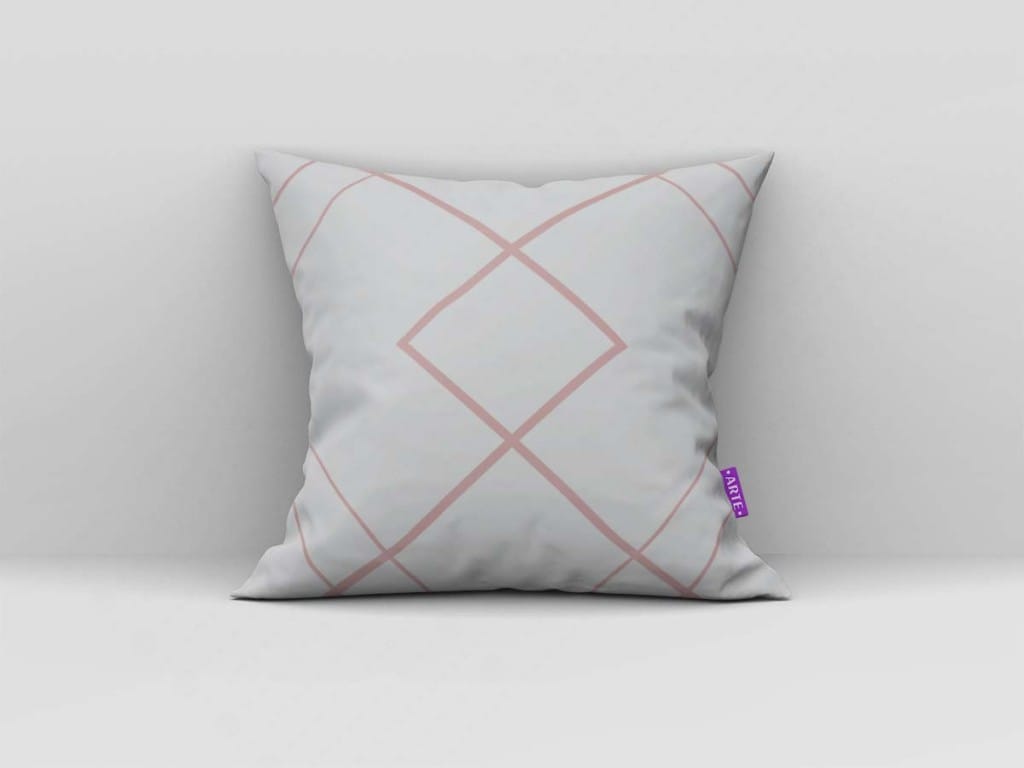 ARTE PARA ALMOFADA - CINZA GEOMÉTRICA-4049