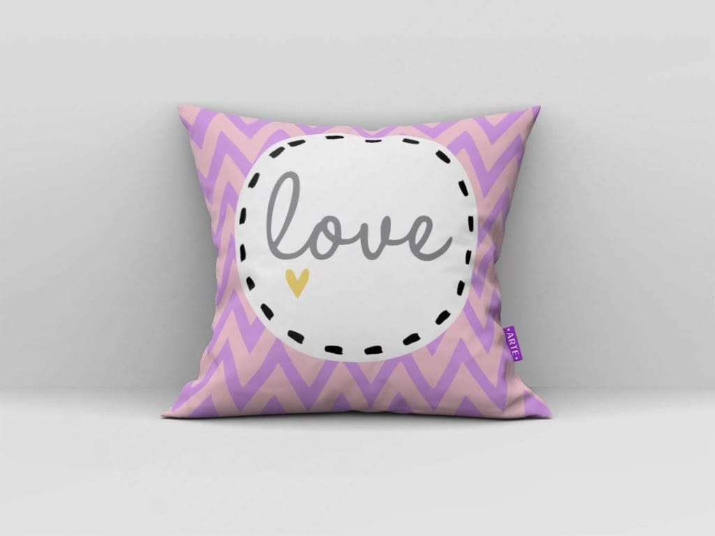 ARTE PARA ALMOFADA - LOVE COM FORMAS GEOMÉTRICAS-4057