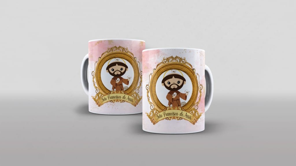 ARTE CANECA - SÃO FRANCISCO DE ASSIS-4223