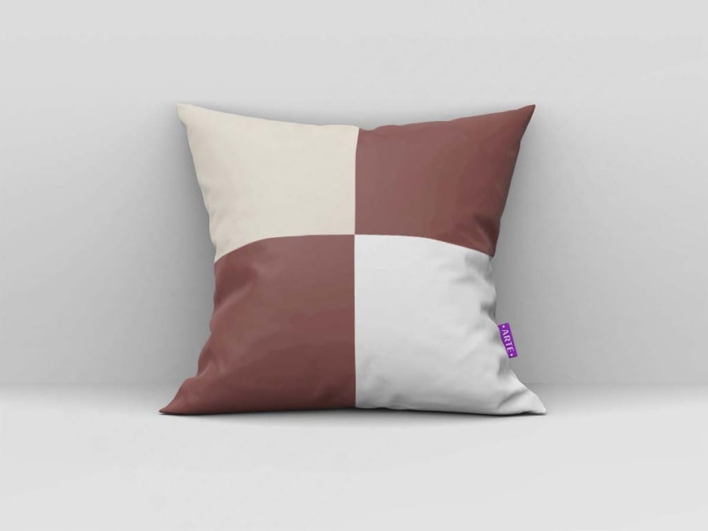 ARTE PARA ALMOFADA - KIT GEOMÉTRICAS MODERNA MARROM E BRANCO-4271