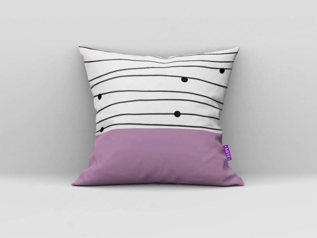 ARTE PARA ALMOFADA - KIT NADA É TÃO NOSSO QUANTO NOSSOS SONHOS GEOMÉTRICAS ROXA E BRANCA-4280