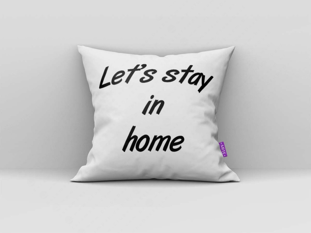 ARTE PARA ALMOFADA LET S STAY IN HOME - KIT GOOD VIBES-4289