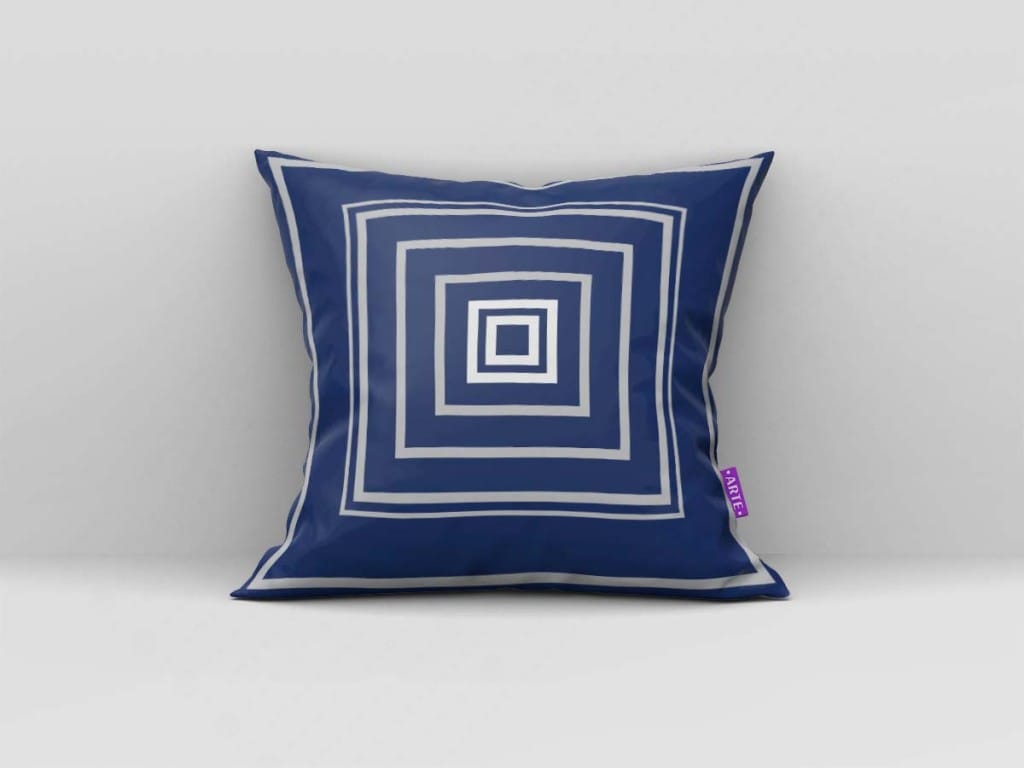 ARTE PARA ALMOFADA QUADRADOS - KIT GEOMÉTRICA MODERNA AZUL MARINHO-4426