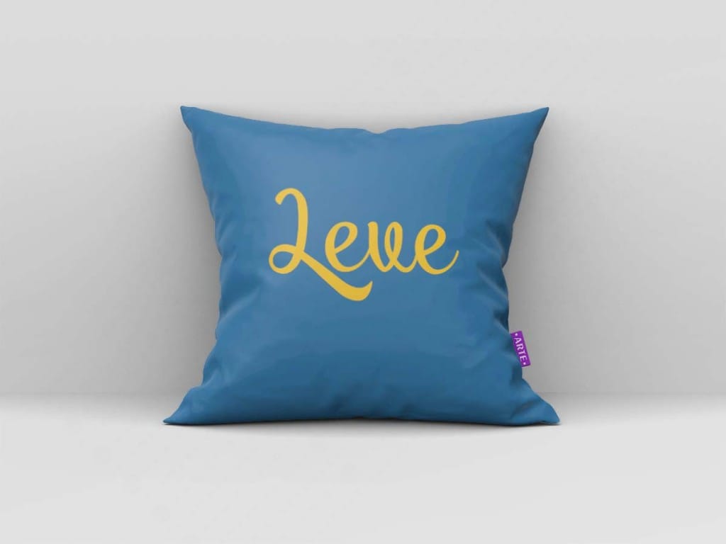 ARTE PARA ALMOFADA - KIT WELCOME LOVE GEOMÉTRICAS AZUL E AMARELO-4617