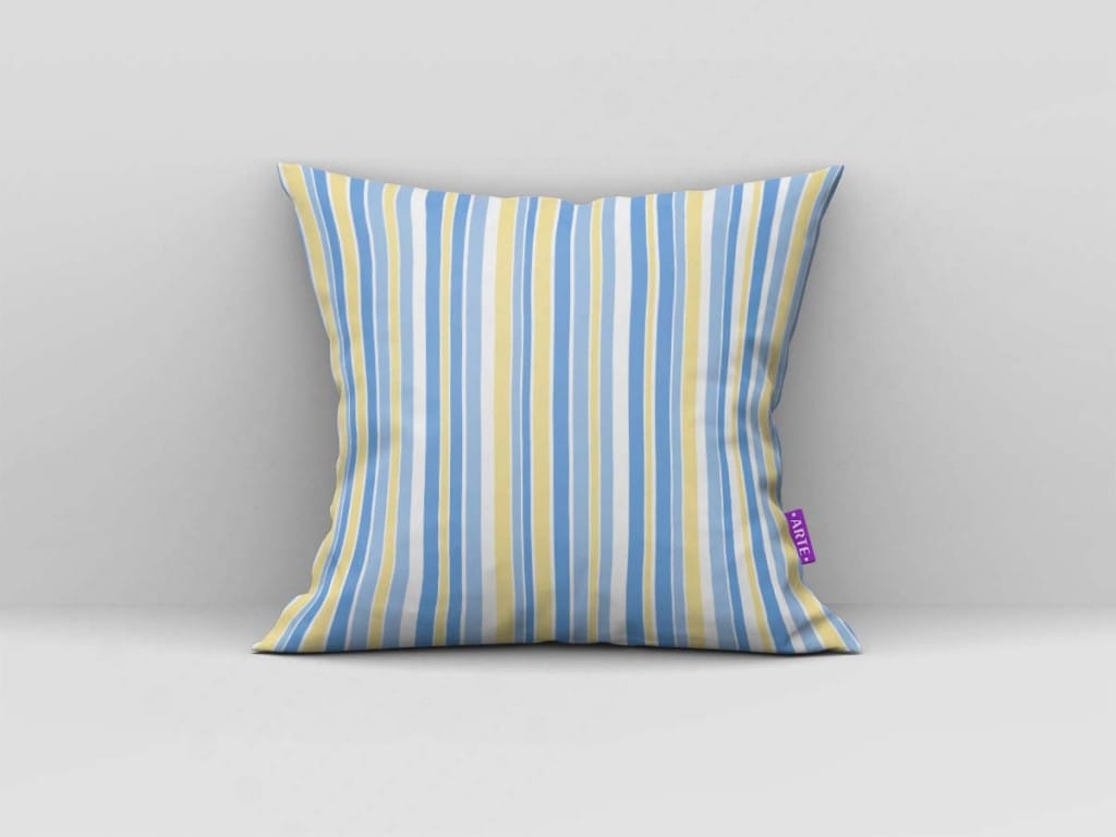 ARTE PARA ALMOFADA COM LISTRAS NA VERTICAL - KIT BABY MICKEY MOUSE BLUE YELLOW DIGITAL-4774