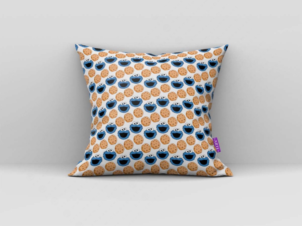 ARTE PARA ALMOFADA DE MINIATURAS E COOKIES - KIT COOKIE MONSTER DIGITAL PAPER-4891